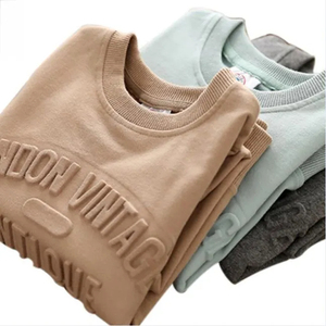 Custom Unisex Regular Fit 100% Algodón Fleece Acid Stone Wash Distressed Vintage Crewneck Sudadera Invierno - Product Image 6