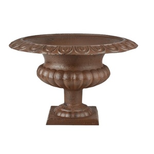 Maceta de urnas de jardín de Metal de Color marrón con Pedestal para jardín al aire libre, maceta decorativa de plantas de Metal de nuevo diseño - Product Image 1