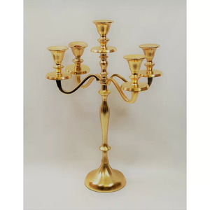 Attractive Design Eco-Friendly Handmade Silver Plated Metal 5-Arm Tall <b>Candelabra</b> for Wedding Christmas Home Decoration - Product Image 2