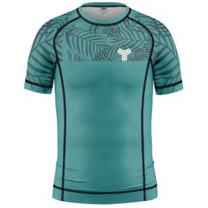 Vente en gros de t-shirts de compression MMA pour hommes, manches courtes, respirants, écologiques, avec Spandex/Nylon - Product Image 1