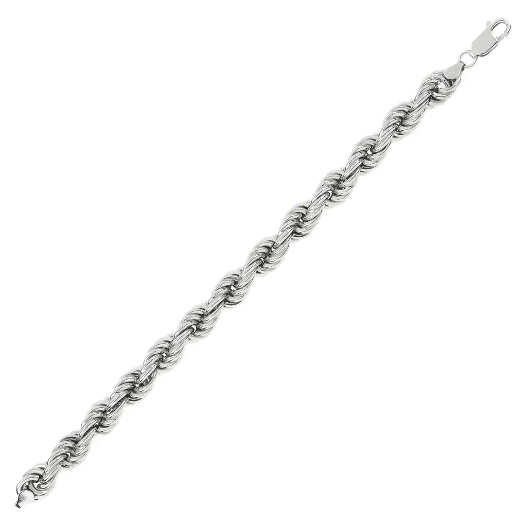 Top quality italiano artesanal pulseira de prata CORDA 180 cadeia de corda oca uso diário para homens e mulheres jóias presente casamento