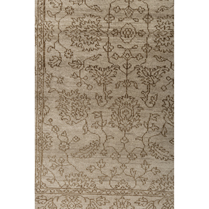 Aprezo Floral Wool <b>Rug</b> Beige Brown Hand Knotted for Home for Living Hallway Entryway Rectangle Puzzle Abstract Pattern-Lca-6013 - Product Image 3