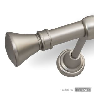 BOJANEK Single Curtain Rod 25 mm Carbon Steel Traditional Different Lengths Different Finials Colors Easy Customization - Product Image 2