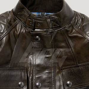 Chaqueta de cuero de moto de estilo único de calidad superior Chaqueta de invierno de cuero de moto más vendida - Product Image 5