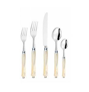 Ensemble de couverts pour mariage d'hôtel, vaisselle en métal poli miroir, vaisselle artisanale, couverts, cuillère pour mariage d'Inde, poignées en laiton - Product Image 4