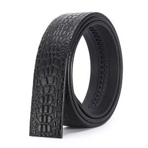 Fabricant de services de conception personnalisés Ceinture en cuir véritable à boucle automatique pour hommes en alliage sans dents - Product Image 3