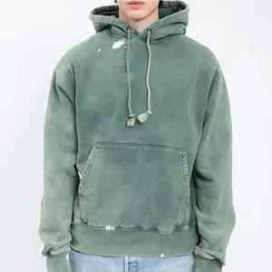 Nouvel arrivage de sweats à capuche vieillis pour hommes avec service OEM Fabricant 100% sweats à capuche en coton personnalisés de meilleure qualité Sweats à capuche basiques pour hommes - Product Image 1
