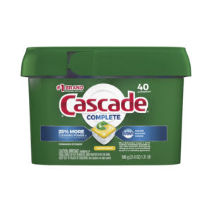 Cascade Complete Actionpacs Pack 90 Capsules de détergent lave-vaisselle jetables écologiques Parfum pomme Solide Liquide Poudre US - Product Image 4