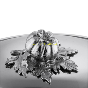 Hammered Stainless Steel Cooking Pot with Handles and Decorative Pumpkin <b>Lid</b> Knob Premium Cookware and Elegant Serveware Pots - Product Image 4