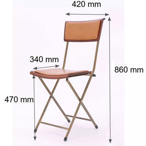 เก้าอี้คาเฟ่อลูมิเนียมสำหรับสวนพร้อมเบาะหนังสำหรับลานบ้าน รุ่น GCF052 - Product Image 3