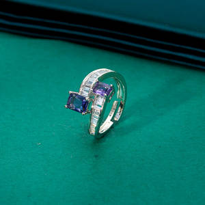 Anillo clásico de CZ con chapado en rodio Mayoristas de joyería de moda en India Anillo elegante para mujer - Product Image 6