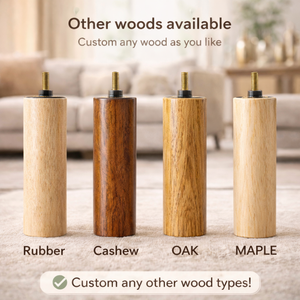 Solid Wood Slim <b>Sofa</b> Legs Premium Quality Traditional Design Furniture Legs for <b>Sofa</b> Chair <b>Bed</b> Living Room Bedroom Apartment - Product Image 3