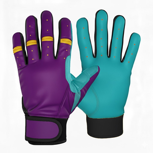 Gants de frappe de baseball personnalisés en gros, antidérapants, respirants, mitaines de softball durables en cuir, gants de sport pour hommes - Product Image 2