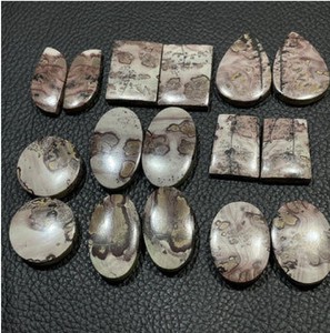 Flor jaspe ágata cabujón 3mm corte ovalado altura del artículo alta calidad piedras preciosas sueltas naturales - Product Image 4