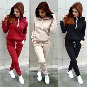 Ensemble de survêtements OEM personnalisés survêtements zippés pour femmes 2 pièces décontractés pour femmes survêtements bas de course - Product Image 3