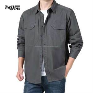Venta al por mayor completa y manga corta ajustable camisa formal de los hombres de moda de doble bolsillo frontal camisa para los hombres - Product Image 3