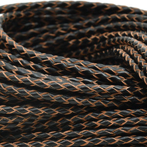 Cordon en cuir de vachette tressé rond fait à la main Design Bolo élégant pour la fabrication de bijoux Cordes en cuir de vachette véritable - Product Image 4