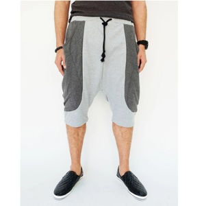 Pantalones Cortos Deportivos Holgados de Estilo Hip Hop para Hombre, Transpirables, Personalizados, con Entrepierna Caída, para Verano, 100% Algodón/Poliéster, Color Sólido - Product Image 2