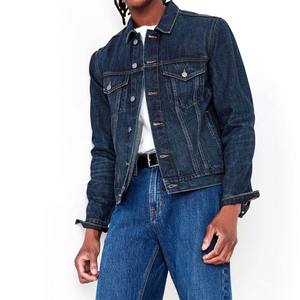 Blouson aviateur en jean pour homme, dernier design, manches longues, motif camouflage enduit, logo frontal, couleur personnalisée - Product Image 3