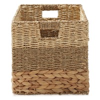 Panier de rangement en jonc de mer tressé, cubes, panier de rangement fait à la main, vente en gros, écologique, fabriqué au Vietnam