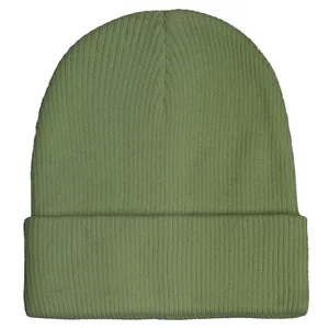 Unisex <b>Navy</b> Blue Beanie Knit Winter <b>Hat</b> 56-58CM Casual Adult Acrylic Cuffed Solid Design - Product Image 4