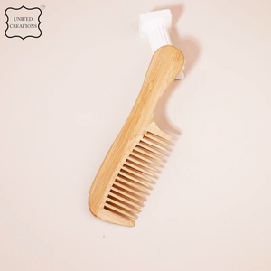 หวีไม้ไผ่แปรงหวีผมแบบกว้างเป็นมิตรกับสิ่งแวดล้อมแปรงหวีผมแบบไม่พันกัน - Product Image 5