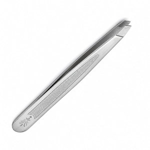 Pince à épiler en acier inoxydable à pointe inclinée et pointue, design moderne, outil de précision durable - Product Image 3