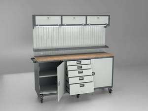 ตู้เก็บเครื่องมือช่างอุตสาหกรรมคุณภาพดีที่สุด พร้อมลิ้นชักและระบบแผงติดผนัง ตู้เก็บเครื่องมือแบบโมดูลาร์ - Product Image 5