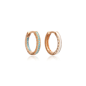 White Enamel Design Zircon Stone Shape 925 Sterling <b>Silver</b> Women's <b>Hoop</b> Earrings Turkish Handmade Elegant Wholesale Certified - Product Image 6
