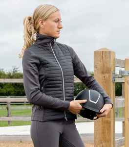 Chaqueta de equitación personalizada para mujer, larga, ecológica, ligera, cálida para invierno, transpirable, de tela elástica, para montar a caballo - Product Image 2
