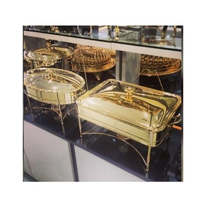 Lot de 3 plats de service en laiton de différentes tailles avec couvercle en verre, plats de service faits à la main de forme ronde pour la maison - Product Image 2