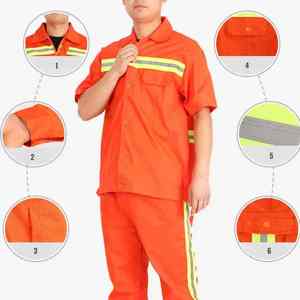 Traje DE TRABAJO reflectante ligero de alta visibilidad de verano traje de seguridad de talla grande a precios de fábrica - Product Image 4