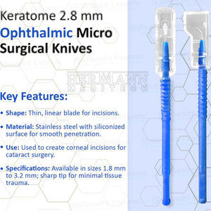 Stainless Steel Manual Ophthalmic <b>Surgical</b> <b>Knives</b> Sharp Blade for <b>Eye</b> Corneal Surgery High Quality Reusable Hospital Use - Product Image 5