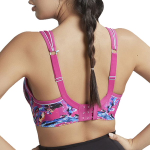 สปอร์ตบราไร้ตะเข็บพิมพ์ลายสำหรับผู้หญิงบราบุนวมและเอวยางยืดใส่สบายแบบไร้สาย - Product Image 4