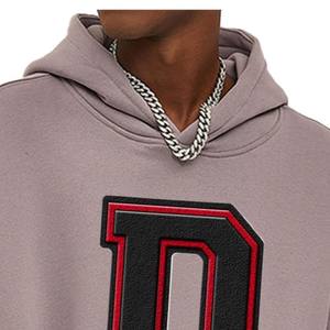 Sweat-shirts à capuche en chenille brodée pour hommes, 100 % coton, nouvelle collection, tailles adultes, respirants, manches longues, pour l'hiver, style décontracté, vente chaude - Product Image 3