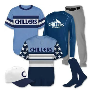 Uniforme de baseball personnalisé en couleur directe d'usine, nouveau maillot de softball pour femmes, pantalon, veste, chapeau, offres pour hommes, industrie sportive - Product Image 1