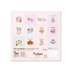 Pusheen 2027 Printed Paper <b>Calendar</b> Table Clock Promotion and Photo Frame Use - Product Image 2