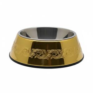 Comedero para Mascotas de Acero Inoxidable de Diseño Moderno, Acabado en Color Bronce, Base de Goma, Plato Higiénico para Perros y Gatos al Precio Más Bajo - Product Image 5