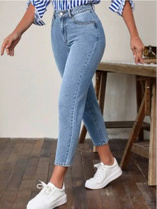 Nouveau pantalon en denim au design décontracté, pantalon léger et respirant pour femmes, pantalon élégant personnalisé en gros - Product Image 6