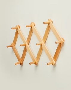 Cintres en bois de qualité supérieure à un seul niveau pour magasin de vêtements, salon ou salle de bain - Product Image 2