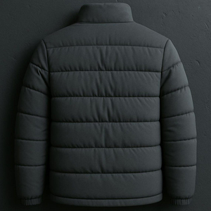 Lightweight Winter Puffer <b>Jacket</b> <b>for</b> Men <b>Hooded</b> Reversible Waterproof Outerwear with Front Logo Insulated Comfort Bulk Export - Product Image 6