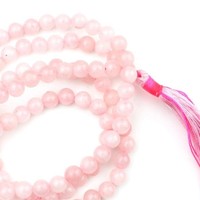 Pierre Mala Rose Quartz Perles Guérison Naturel Mala Cristal Collier Perles 108 + 1 Naturel Pierres Précieuses Cristal Mala grossistes