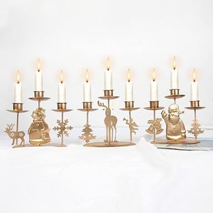 Porte-bougie en laiton pur avec finition dorée, parfait pour la décoration de Noël, la décoration d'église, décoration festive - Product Image 3