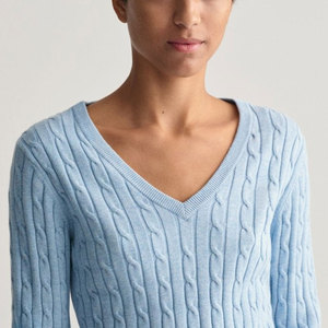 เสื้อสเวตเตอร์คอวีสำหรับผู้หญิงใส่ลำลองเสื้อสเวตเตอร์คอวี - Product Image 3