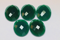 Damier d'onyx vert ovale naturel pierre précieuse à dos plat pierre d'onyx vert taillé en rose pour bijoux disponibles 10x8mm à 20x15mm