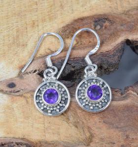 Trending Design <b>Earrings</b> Amethyst Gemstone 925 Solid <b>Sterling</b> <b>Silver</b> <b>Earring</b> for <b>Women</b> Girls Dangle <b>Earrings</b> <b>Silver</b> Jewellery - Product Image 4