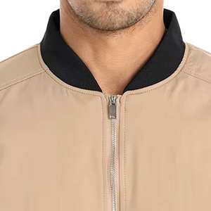 Impresión de logotipo personalizado Nuevo diseño Chaquetas de bombardero de manga larga Cierre de cremallera Ropa de invierno Chaqueta de bombardero teñida para hombres - Product Image 3