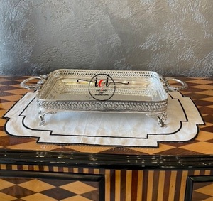 Vente chaude Qualité Ramadan Festival Décoration De Luxe Plateau En Laiton De Haute Qualité Pour Ramadan Festival Personnaliser La Taille Et Le Design - Product Image 1