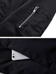 Chaqueta Bomber Urbana Informal, Chaqueta Bomber de Textura Suave para Hombre, Ajuste Suave, Cómoda y Ligera - Product Image 3