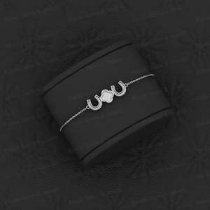 Pulsera con abalorio de trébol y zapato de caballo de Plata de Ley 925 sólida de alta calidad buena para cenizas y trabajo de resina recuerdo joyería de leche materna - Product Image 6